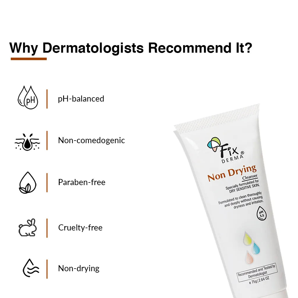 Fixderma non drying cleanser 75g