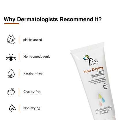 Fixderma non drying cleanser 75g