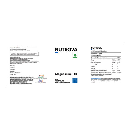 Nutrova Magnesium+D3