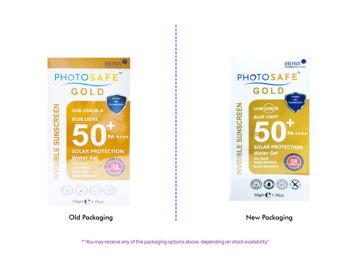 Photosafe Gold Invisible Sunscreen Water Gel 50gm