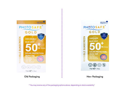 Photosafe Gold Invisible Sunscreen Water Gel 50gm