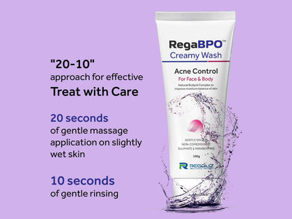 Rega-BPO Acne Control Creamy Wash 100gm