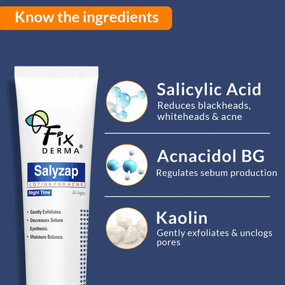 Fixderma salyzap lotion for acne 20ml night time