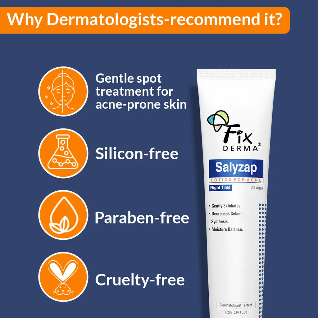 Fixderma salyzap lotion for acne 20ml night time