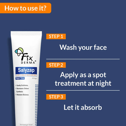 Fixderma salyzap lotion for acne 20ml night time