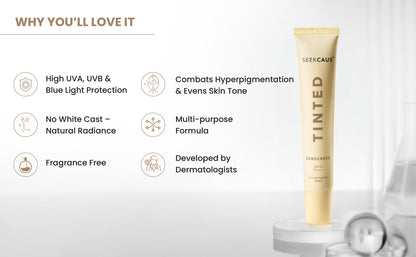 Seekcaus Tinted Sunscreen Gel SPF 50 PA++++