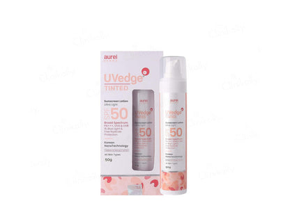 Uvedge Tinted Susncreen spf 50 lotion 50gm