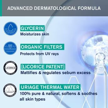 Uriage Hyseac Mattifying Fluid SPF50+ Light &amp; Matt Texture Combination Oily Skin Dermat Recommended 50ML