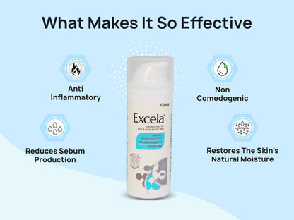 Excela Moisturiser for Oily & Acne Prone Skin 50 Gm | Cipla
