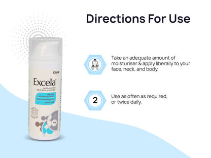 Excela Moisturiser for Oily & Acne Prone Skin 50 Gm | Cipla