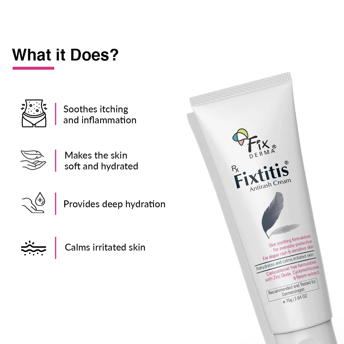 Fixderma Fixtitis Anti Rash Cream 75g