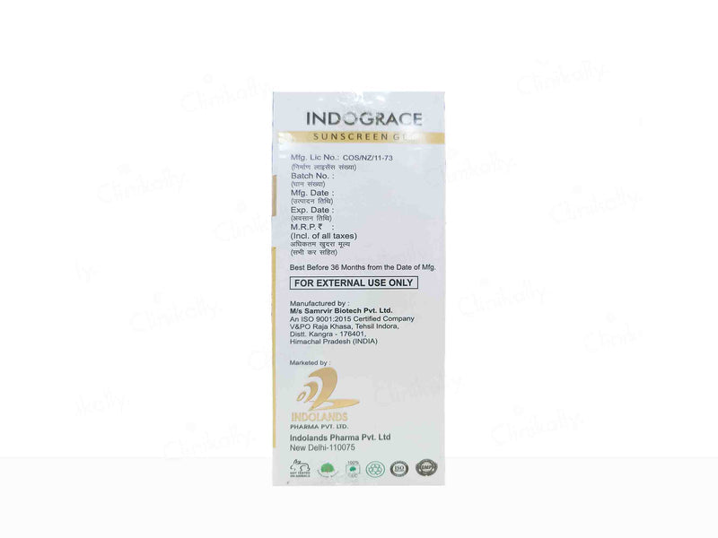 Indolands Indograce Sunscreen gel spf 50 60ml