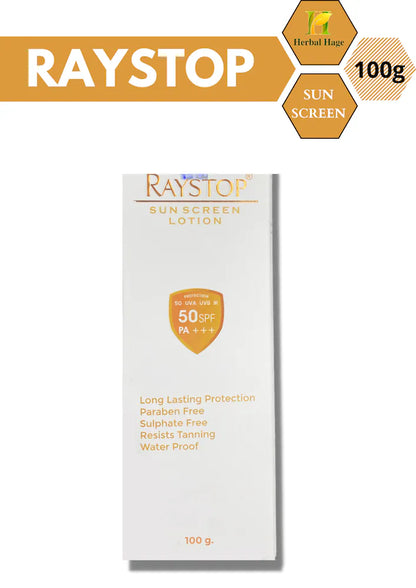 Raystop sunscreen spf50 lotion 100g pack of 2
