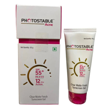 Photostable acne spf 55 pa++++ sunscreen gel 50g