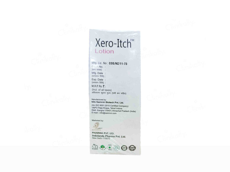 Indolands XeroItch Soothing Emollient Lotion For Dry Itchy Skin 100ml