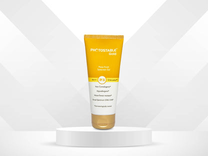 Photostable Gold Matte Finish Sunscreen Gel SPF 55